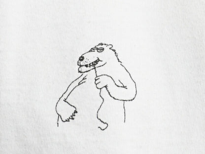 90s ジョーク イラスト プリント Tシャツ メンズ XL オールド キャラクター アニマル アート グラフィック 大きいサイズ ヘビーウェイト 白