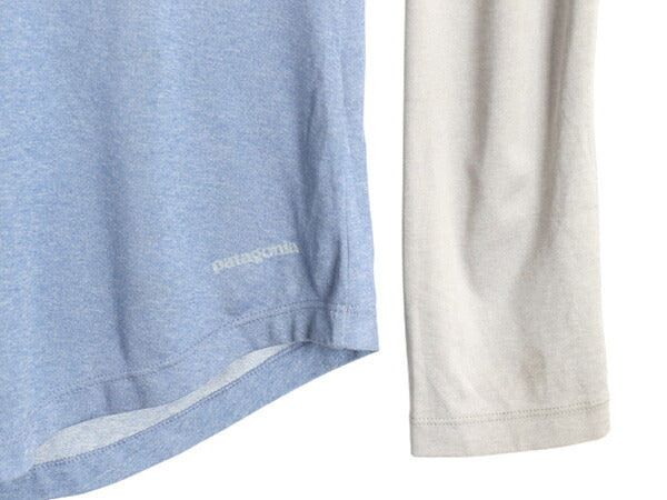 パタゴニア キャプリーン 長袖 Tシャツ レディース S / 古着 18年製 ロンT ストレッチ アンダーシャツ ロングスリーブ カットソー ツートン