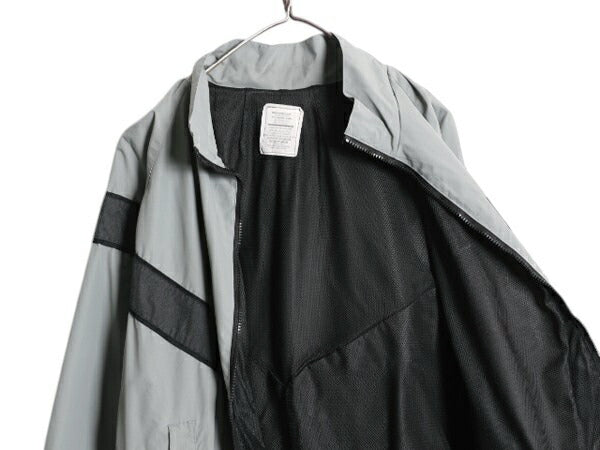00s 米軍実物 US ARMY ナイロン トレーニング ジャケット MEDIUM REGULAR / 04年製 オールド 軍物 IPFU ミリタリー ブルゾン ジャンパー 灰