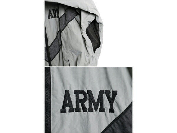 00s 米軍実物 US ARMY ナイロン トレーニング ジャケット MEDIUM REGULAR / 04年製 オールド 軍物 IPFU ミリタリー ブルゾン ジャンパー 灰