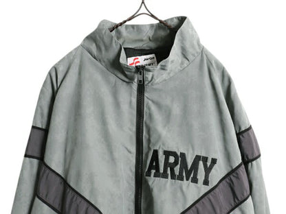00s 米軍実物 US ARMY ACU 迷彩 リフレクター ナイロン トレーニング ジャケット MEDIUM REGULAR / 05年製 オールド ミリタリー IPFU 軍物