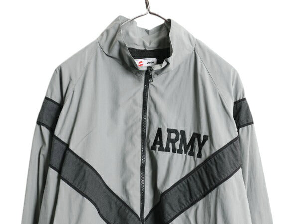 90s 米軍実物 US ARMY ナイロン トレーニング ジャケット MEDIUM REGULAR 古着 99年製 オールド 軍物 PFU ミリタリー ブルゾン ジャンパー