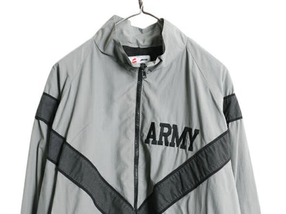 90s 米軍実物 US ARMY ナイロン トレーニング ジャケット MEDIUM REGULAR 古着 99年製 オールド 軍物 PFU ミリタリー ブルゾン ジャンパー