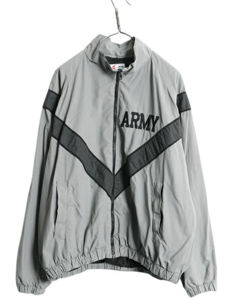 90s 米軍実物 US ARMY ナイロン トレーニング ジャケット MEDIUM REGULAR 古着 99年製 オールド 軍物 PFU ミリタリー ブルゾン ジャンパー