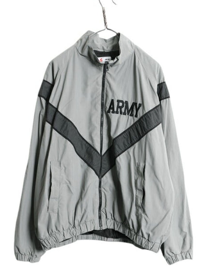 90s 米軍実物 US ARMY ナイロン トレーニング ジャケット MEDIUM REGULAR 古着 99年製 オールド 軍物 PFU ミリタリー ブルゾン ジャンパー