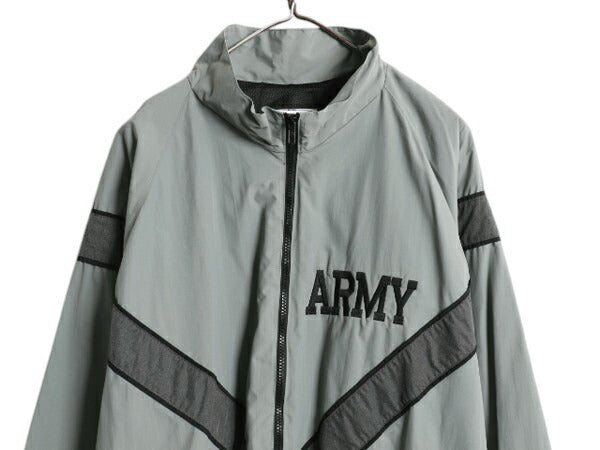 90s 米軍実物 US ARMY ナイロン トレーニング ジャケット X-LARGE REGULAR 古着 99年製 オールド 軍物 PFU ミリタリー ブルゾン ジャンパー