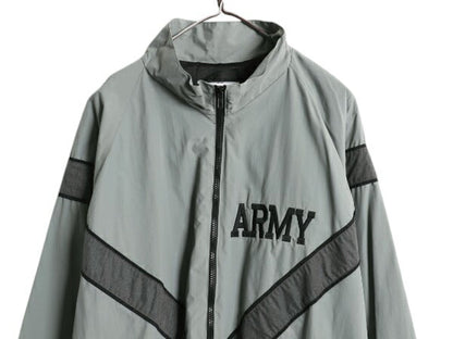 90s 米軍実物 US ARMY ナイロン トレーニング ジャケット X-LARGE REGULAR 古着 99年製 オールド 軍物 PFU ミリタリー ブルゾン ジャンパー
