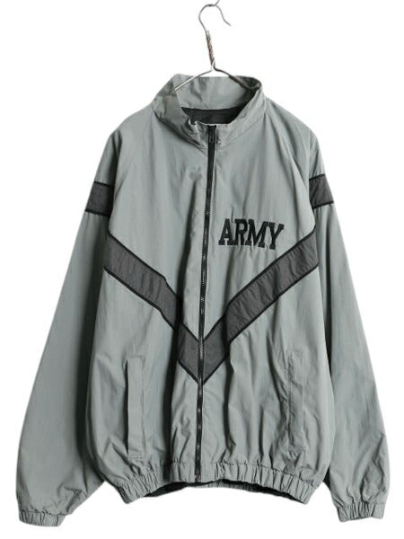 90s 米軍実物 US ARMY ナイロン トレーニング ジャケット X-LARGE REGULAR 古着 99年製 オールド 軍物 PFU ミリタリー ブルゾン ジャンパー