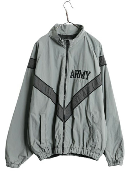 90s 米軍実物 US ARMY ナイロン トレーニング ジャケット X-LARGE REGULAR 古着 99年製 オールド 軍物 PFU ミリタリー ブルゾン ジャンパー