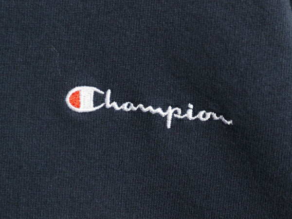 90s チャンピオン ワンポイント スウェット メンズ レディース L 古着 90年代 オールド Champion 裏起毛 トレーナー スクリプト ロゴ 刺繍
