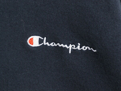 90s チャンピオン ワンポイント スウェット メンズ レディース L 古着 90年代 オールド Champion 裏起毛 トレーナー スクリプト ロゴ 刺繍
