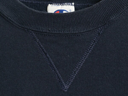 90s チャンピオン ワンポイント スウェット メンズ レディース L 古着 90年代 オールド Champion 裏起毛 トレーナー スクリプト ロゴ 刺繍