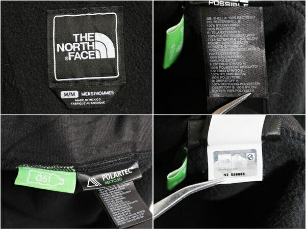 ノースフェイス デナリ ジャケット メンズ M 黒 古着 The North Face DENALI アウトドア フリース ナイロン ブルゾン フルジップ ブラック