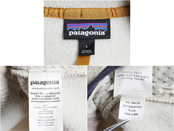 パタゴニア レトロ パイル フーディ ジャケット レディース L 古着 20年製 Patagonia フルジップ ボア パイル フリース パーカー ブルゾン