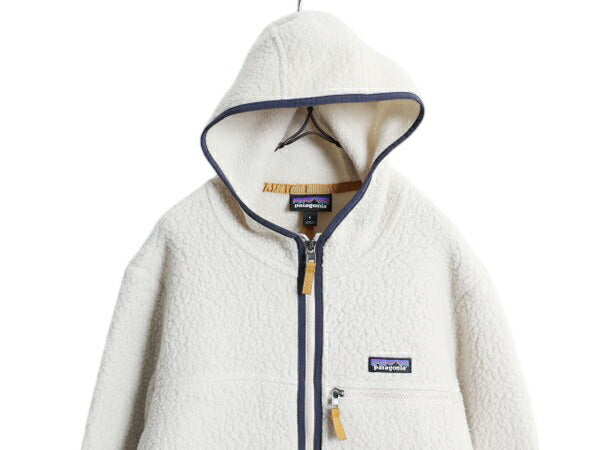 パタゴニア レトロ パイル フーディ ジャケット レディース L 古着 20年製 Patagonia フルジップ ボア パイル フリース パーカー ブルゾン