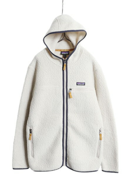 パタゴニア レトロ パイル フーディ ジャケット レディース L 古着 20年製 Patagonia フルジップ ボア パイル フリース パーカー ブルゾン
