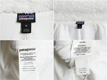 パタゴニア ロスガトス フリース ベスト レディース M / 16年製 Patagonia ハイ パイル ボア 重ね着 フルジップ アウトドア ハイネック 白