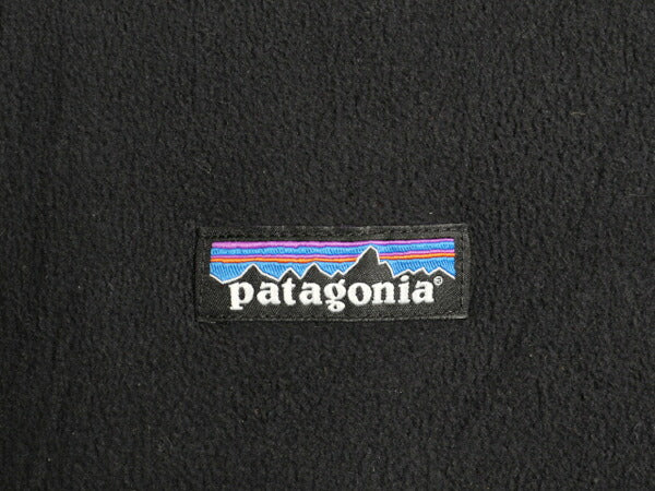 パタゴニア マイクロD ハーフジップ フリース プルオーバー レディース M / 古着 17年製 Patagonia ロンT 長袖 Tシャツ 薄手 ブラック 企業