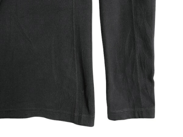パタゴニア マイクロD ハーフジップ フリース プルオーバー レディース M / 古着 17年製 Patagonia ロンT 長袖 Tシャツ 薄手 ブラック 企業