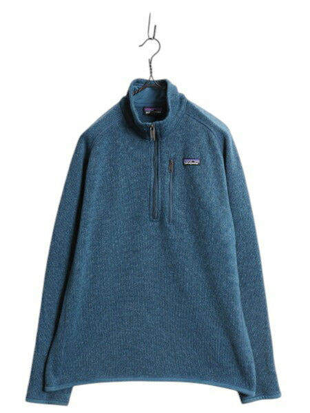 パタゴニア ベターセーター ハーフジップ メンズ M 17年製 Patagonia フリース セーター ジャケット プルオーバー ブルゾン ハイネック 青