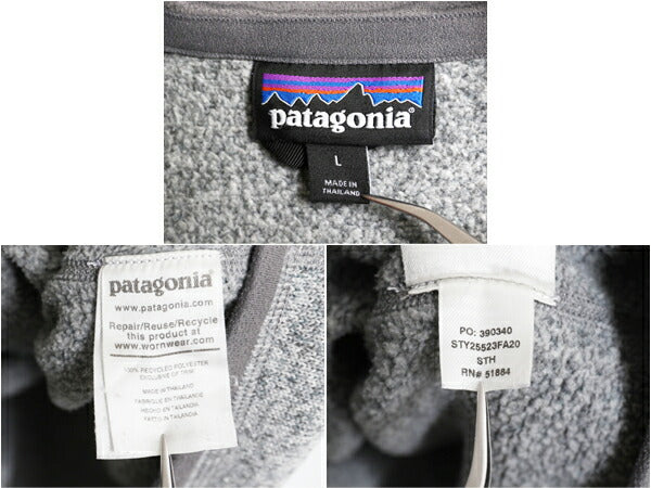 パタゴニア ベターセーター ハーフジップ メンズ L 20年製 Patagonia フリース セーター プルオーバー ジャケット ブルゾン アウトドア 灰