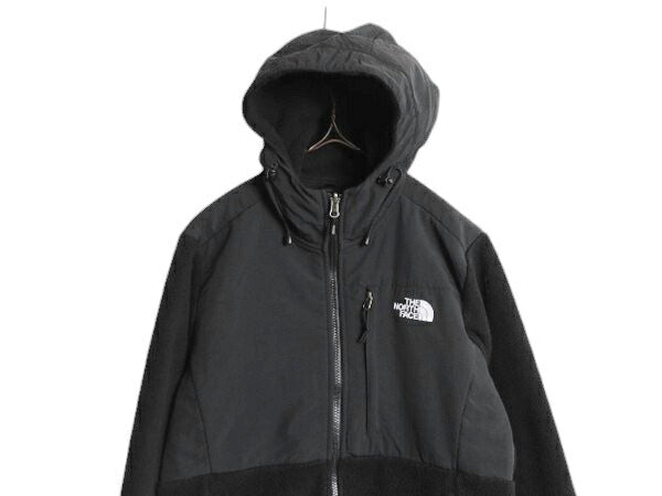 ノースフェイス フード付き デナリ ジャケット レディース M / The North Face DENALI フリース ナイロン パーカー フルジップ ブルゾン 黒
