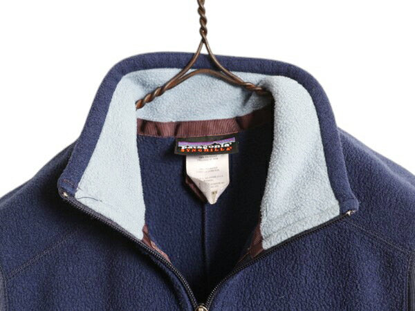 パタゴニア シンチラ フリース ベスト レディース S / 古着 06年製 Patagonia アウトドア フルジップ 重ね着 前開き ハイネック ネイビー