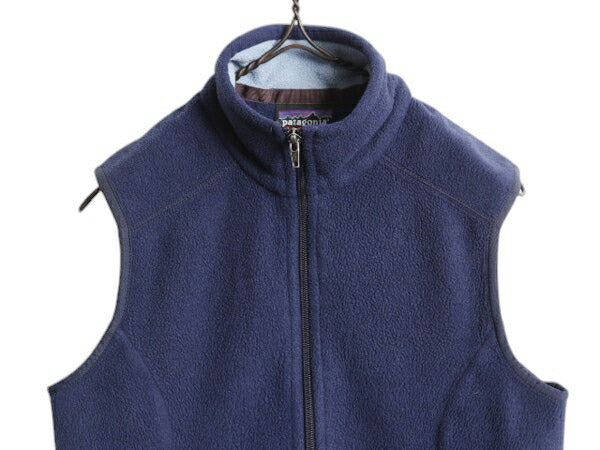 パタゴニア シンチラ フリース ベスト レディース S / 古着 06年製 Patagonia アウトドア フルジップ 重ね着 前開き ハイネック ネイビー