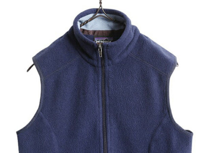 パタゴニア シンチラ フリース ベスト レディース S / 古着 06年製 Patagonia アウトドア フルジップ 重ね着 前開き ハイネック ネイビー
