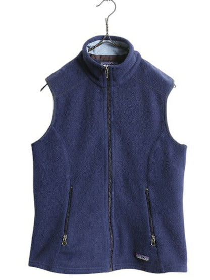 パタゴニア シンチラ フリース ベスト レディース S / 古着 06年製 Patagonia アウトドア フルジップ 重ね着 前開き ハイネック ネイビー