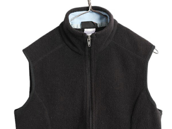 00s パタゴニア シンチラ フリース ベスト レディース М オールド 05年製 Patagonia アウトドア フルジップ 重ね着 前開き ハイネック 黒