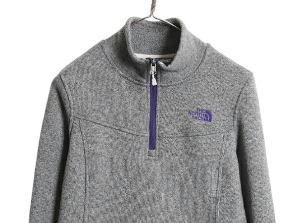 US企画 ノースフェイス ハーフジップ フリース ジャケット レディース S / The North face セーター プルオーバー ジャンパー ワンポイント