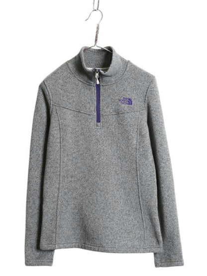 US企画 ノースフェイス ハーフジップ フリース ジャケット レディース S / The North face セーター プルオーバー ジャンパー ワンポイント