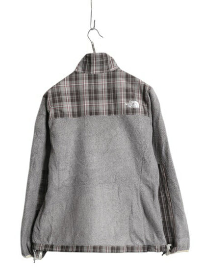 ノースフェイス デナリ ジャケット レディース L / The North Face DENALI フリース ナイロン フルジップ ブルゾン チェック アウトドア 灰