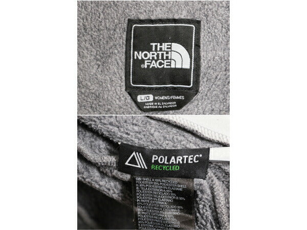ノースフェイス デナリ ジャケット レディース L / The North Face DENALI フリース ナイロン フルジップ ブルゾン チェック アウトドア 灰