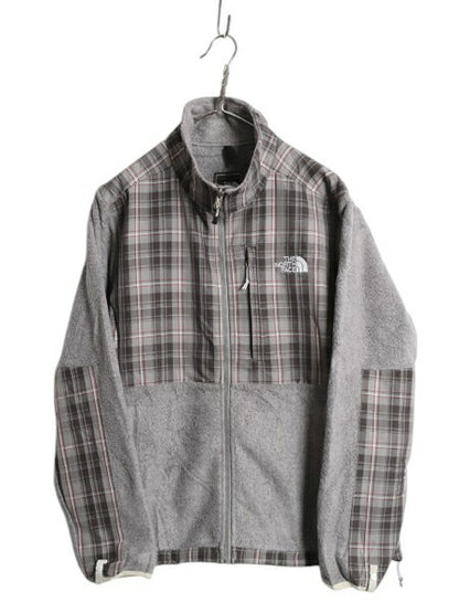 ノースフェイス デナリ ジャケット レディース L / The North Face DENALI フリース ナイロン フルジップ ブルゾン チェック アウトドア 灰