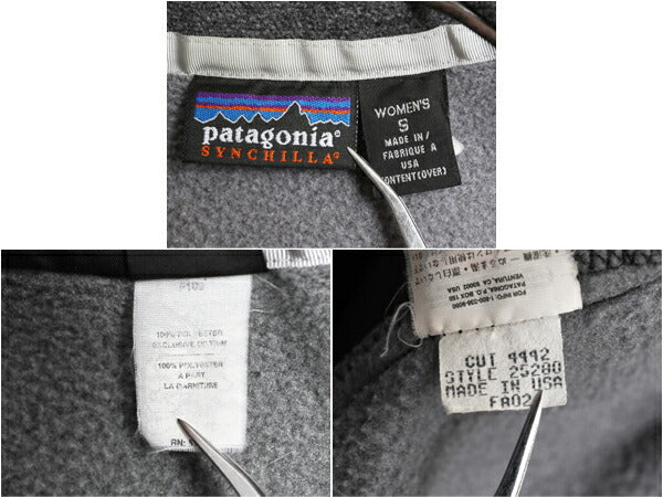 00s USA製 パタゴニア シンチラ ポーラー ベイシン ジャケット レディース S / 02年製 PATAGONIA フルジップ フリース ジャケット ブルゾン