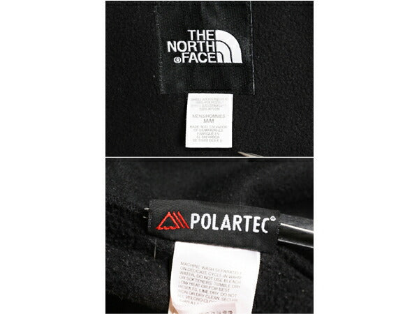 ノースフェイス デナリ ジャケット メンズ M 古着 The North Face DENALI フリース ナイロン ブルゾン フルジップ アウトドア ブラック 黒