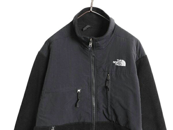 ノースフェイス デナリ ジャケット メンズ M 古着 The North Face DENALI フリース ナイロン ブルゾン フルジップ アウトドア ブラック 黒