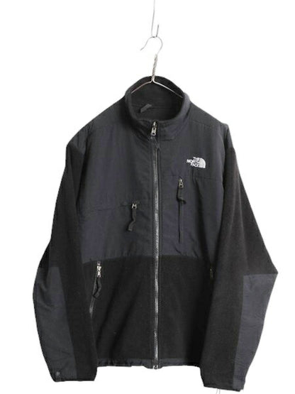 ノースフェイス デナリ ジャケット メンズ M 古着 The North Face DENALI フリース ナイロン ブルゾン フルジップ アウトドア ブラック 黒