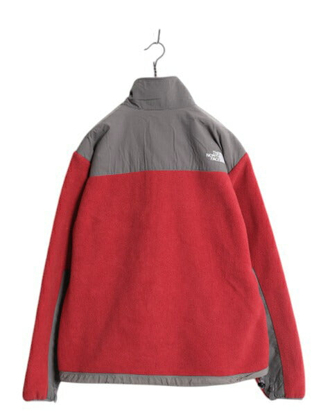 ノースフェイス デナリ ジャケット レディース L The North Face DENALI フリース ナイロン フルジップ ブルゾン アウトドア グレー レッド