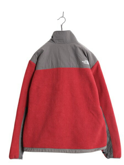 ノースフェイス デナリ ジャケット レディース L The North Face DENALI フリース ナイロン フルジップ ブルゾン アウトドア グレー レッド