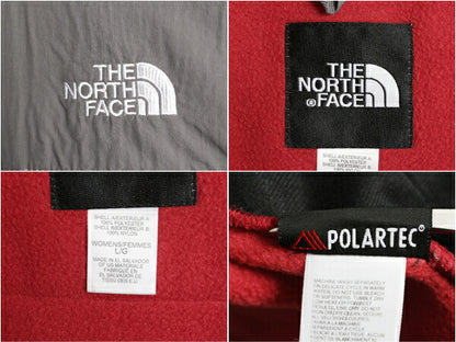 ノースフェイス デナリ ジャケット レディース L The North Face DENALI フリース ナイロン フルジップ ブルゾン アウトドア グレー レッド