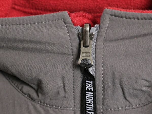 ノースフェイス デナリ ジャケット レディース L The North Face DENALI フリース ナイロン フルジップ ブルゾン アウトドア グレー レッド