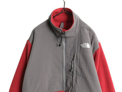 ノースフェイス デナリ ジャケット レディース L The North Face DENALI フリース ナイロン フルジップ ブルゾン アウトドア グレー レッド