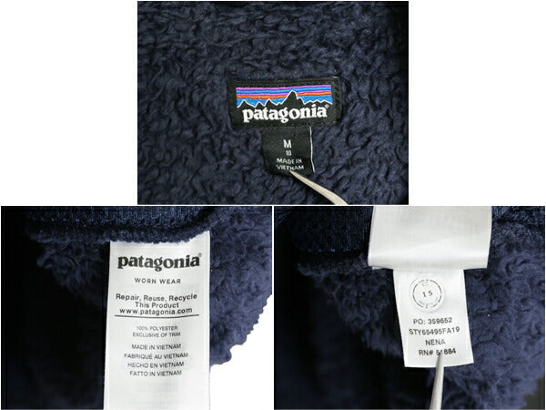 パタゴニア ロスガトス ハーフジップ キッズ М 140cm 程/ 19年製 Patagonia アウトドア フリース ジャケット プルオーバー ボア パイル 紺