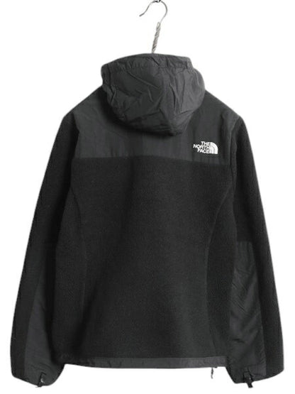 ノースフェイス フード付き デナリ ジャケット レディース S / The North Face DENALI フリース ナイロン パーカー フルジップ ブルゾン 黒