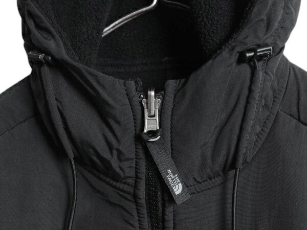 ノースフェイス フード付き デナリ ジャケット レディース S / The North Face DENALI フリース ナイロン パーカー フルジップ ブルゾン 黒