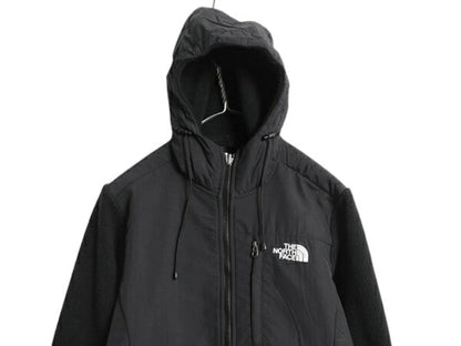 ノースフェイス フード付き デナリ ジャケット レディース S / The North Face DENALI フリース ナイロン パーカー フルジップ ブルゾン 黒