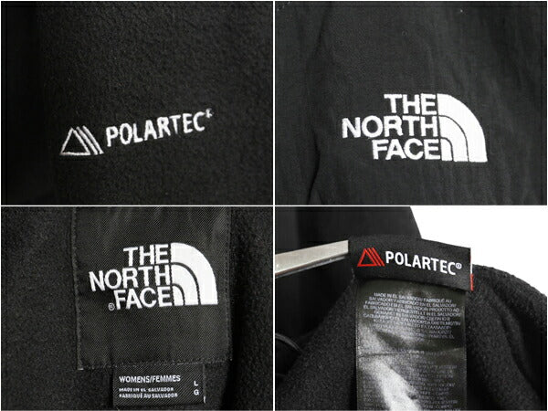 ノースフェイス フード付き デナリ ジャケット レディース L / The North Face DENALI フリース ナイロン パーカー フルジップ ブルゾン 黒